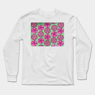 Spring Greenery Modern Flower Pattern Long Sleeve T-Shirt